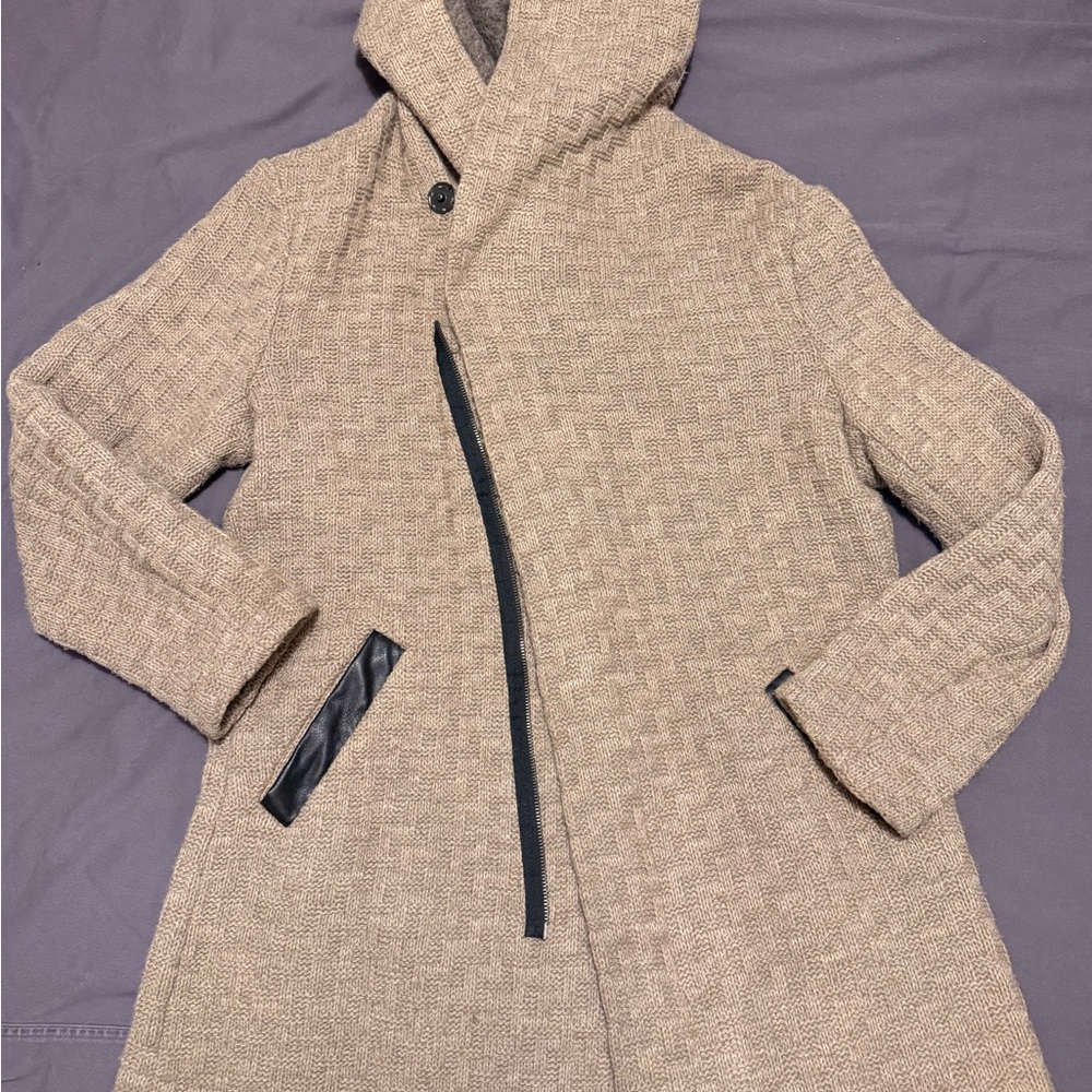 Wool blend men’s knit jacket